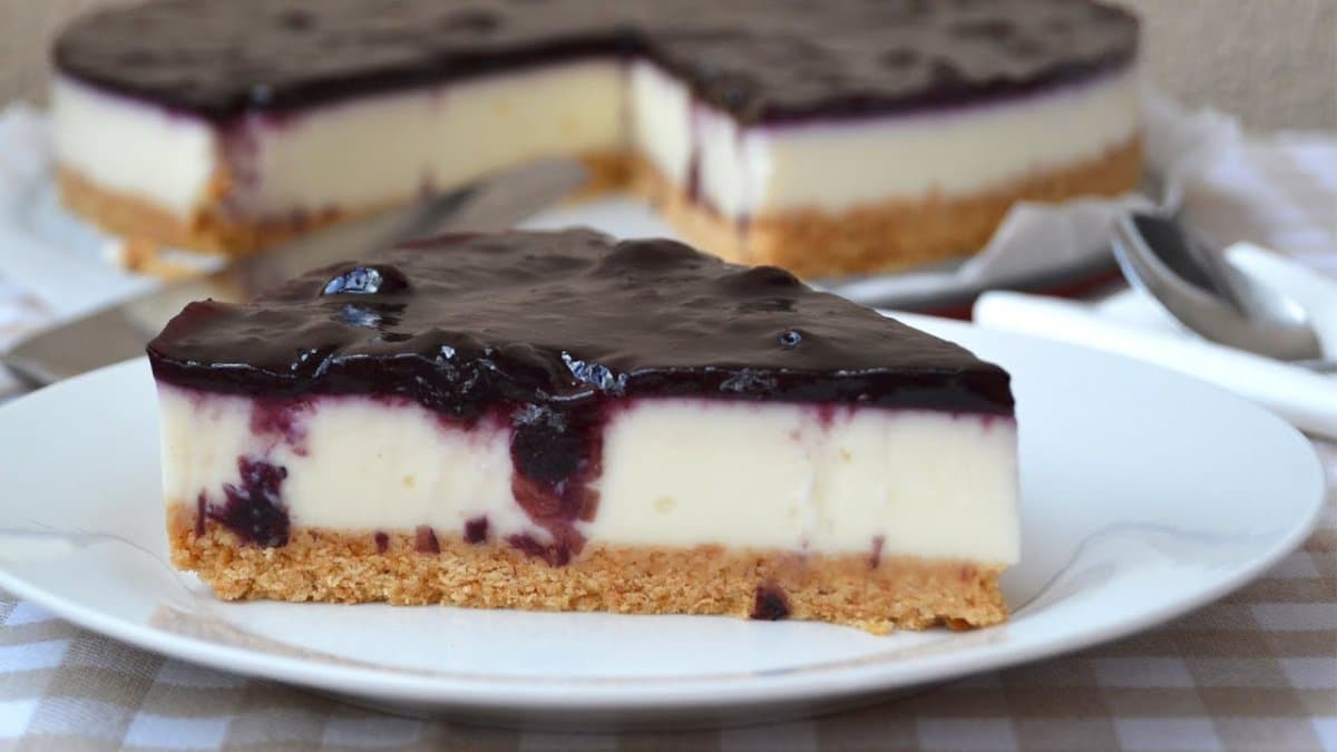 Tarta de Queso con Arándanos